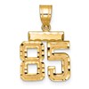 14k Small Brushed Diamond-cut Number 85 Charm