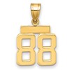 14k Small Polished Number 88 Charm