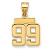 14k Small Polished Number 99 Charm
