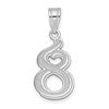 14kw Polished Etched Number 8 Pendant