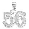 14kw Polished Etched Number 56 Pendant