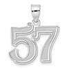 14kw Polished Etched Number 57 Pendant