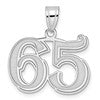 14kw Polished Etched Number 65 Pendant