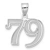 14kw Polished Etched Number 79 Pendant