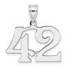 14kw Polished Number 42 Pendant
