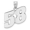 14kw Polished Block Number 58 Pendant
