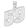 14kw Polished Block Number 59 Pendant