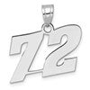 14kw Polished Block Number 72 Pendant