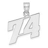 14kw Polished Block Number 74 Pendant