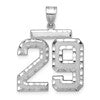14kw Large Brushed Diamond-cut Number 29 Charm