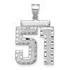 14kw Large Brushed Diamond-cut Number 51 Charm