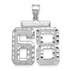 14kw Large Brushed Diamond-cut Number 68 Charm