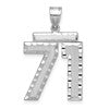 14kw Large Brushed Diamond-cut Number 71 Charm