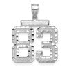 14kw Large Brushed Diamond-cut Number 83 Charm