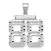 14kw Large Brushed Diamond-cut Number 88 Charm