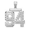 14kw Large Brushed Diamond-cut Number 94 Charm