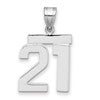 14kw Medium Polished Number 21 Charm