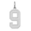 14kw Medium Satin Number 9 Charm
