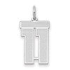 14kw Medium Satin Number 11 Charm