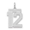 14kw Medium Satin Number 12 Charm