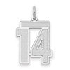 14kw Medium Satin Number 14 Charm