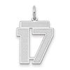 14kw Medium Satin Number 17 Charm