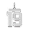 14kw Medium Satin Number 19 Charm