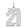 14kw Medium Satin Number 21 Charm