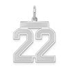 14kw Medium Satin Number 22 Charm