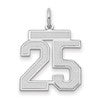 14kw Medium Satin Number 25 Charm