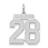 14kw Medium Satin Number 28 Charm