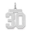 14kw Medium Satin Number 30 Charm