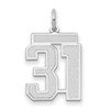 14kw Medium Satin Number 31 Charm