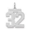 14kw Medium Satin Number 32 Charm