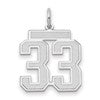 14kw Medium Satin Number 33 Charm