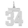 14kw Medium Satin Number 34 Charm