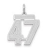 14kw Medium Satin Number 47 Charm