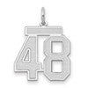 14kw Medium Satin Number 48 Charm