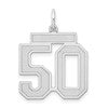 14kw Medium Satin Number 50 Charm