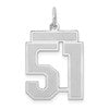 14kw Medium Satin Number 51 Charm