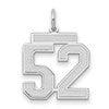14kw Medium Satin Number 52 Charm