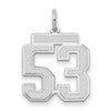 14kw Medium Satin Number 53 Charm