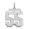 14kw Medium Satin Number 55 Charm