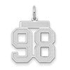 14kw Medium Satin Number 98 Charm