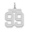 14kw Medium Satin Number 99 Charm