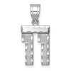 14kw Small Brushed Diamond-cut Number 11 Charm