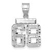 14kw Small Brushed Diamond-cut Number 68 Charm
