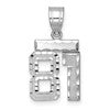 14kw Small Brushed Diamond-cut Number 81 Charm