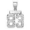 14kw Small Brushed Diamond-cut Number 83 Charm