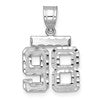 14kw Small Brushed Diamond-cut Number 98 Charm